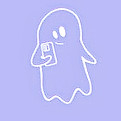 a ghost texting in lavender color, illustrating the concept of Member Chat