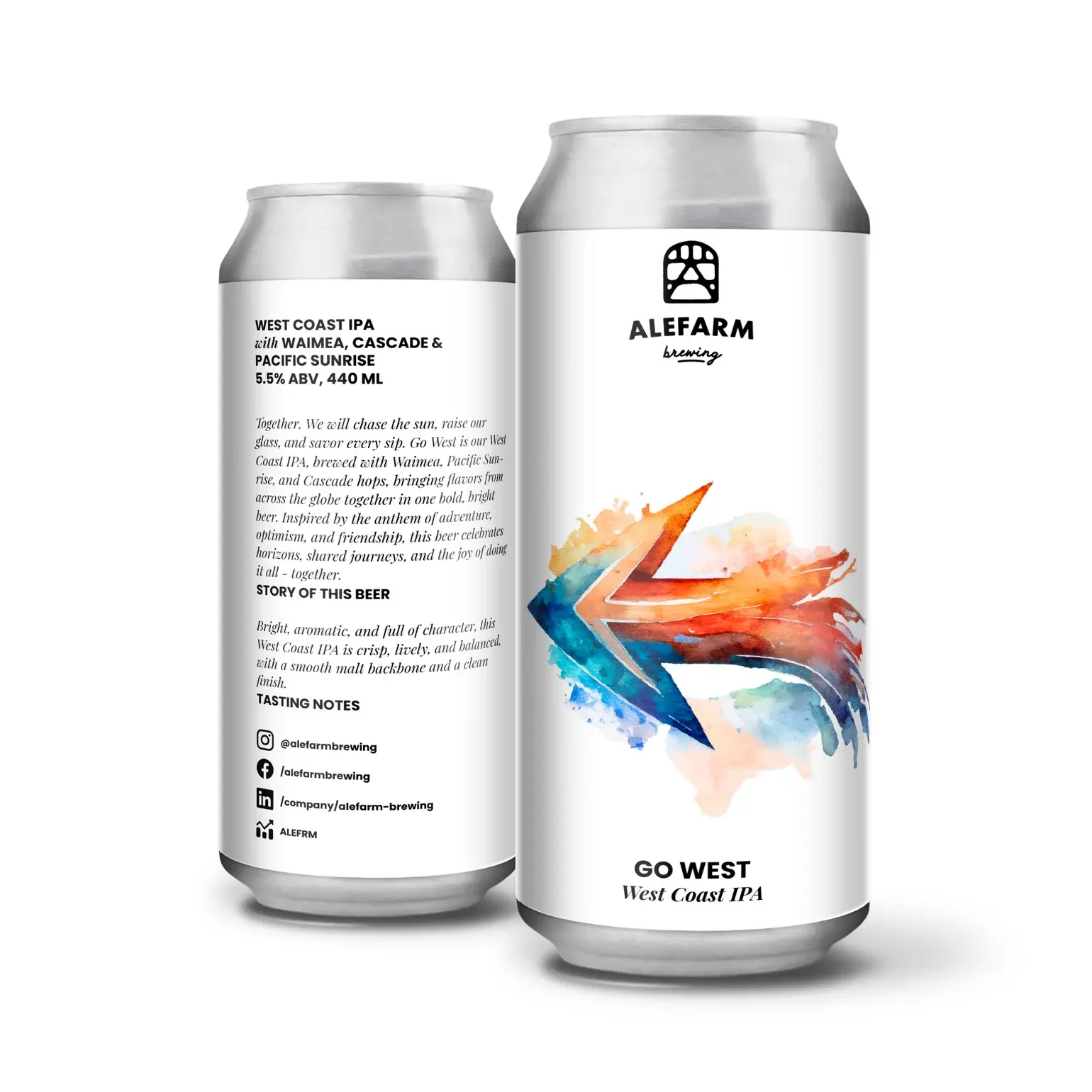 Alefarm Go West (West Coast IPA) - 440ml dåse