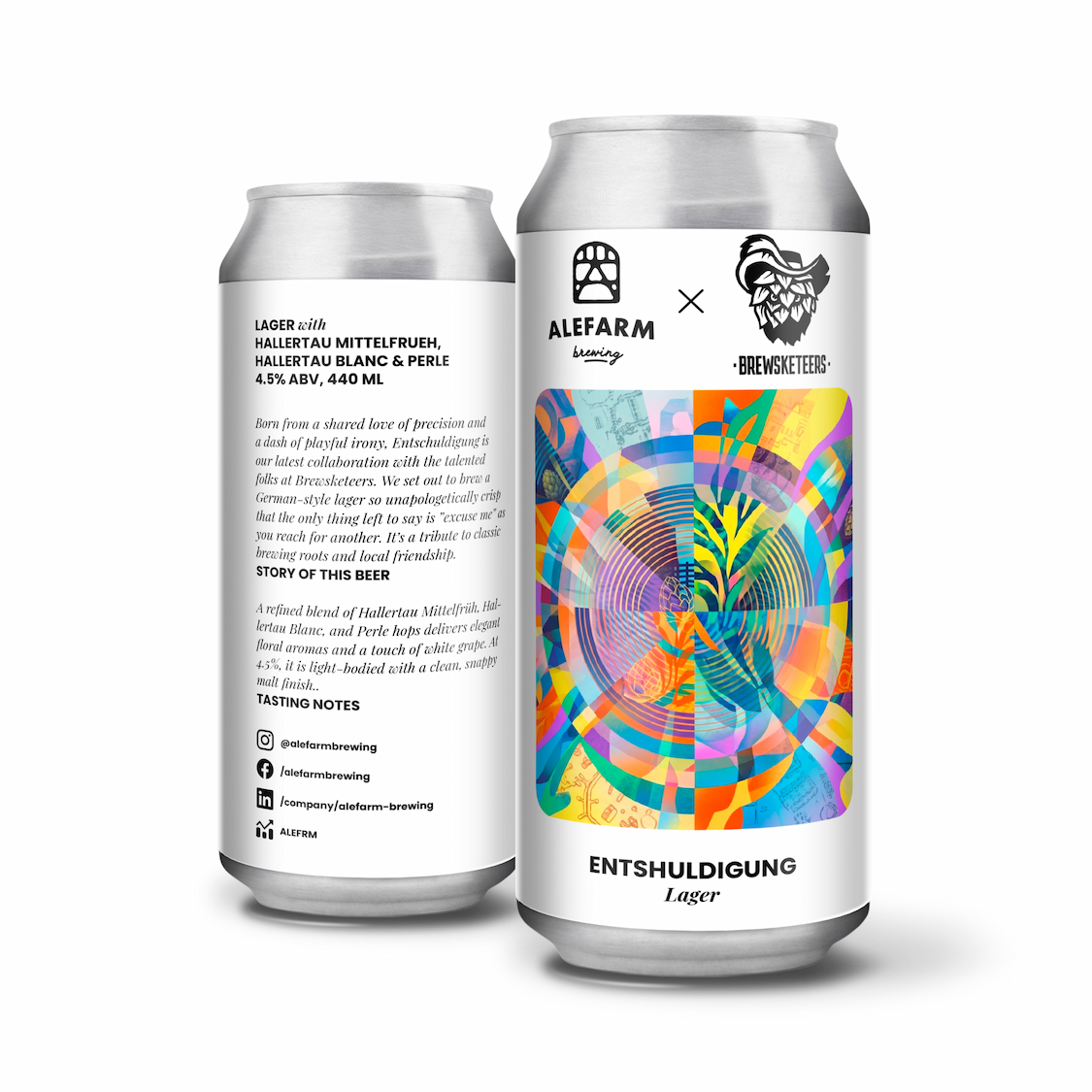 Alefarm Entschuldigung (Brewsketeers Collab) (German Lager) - 440ml dåse