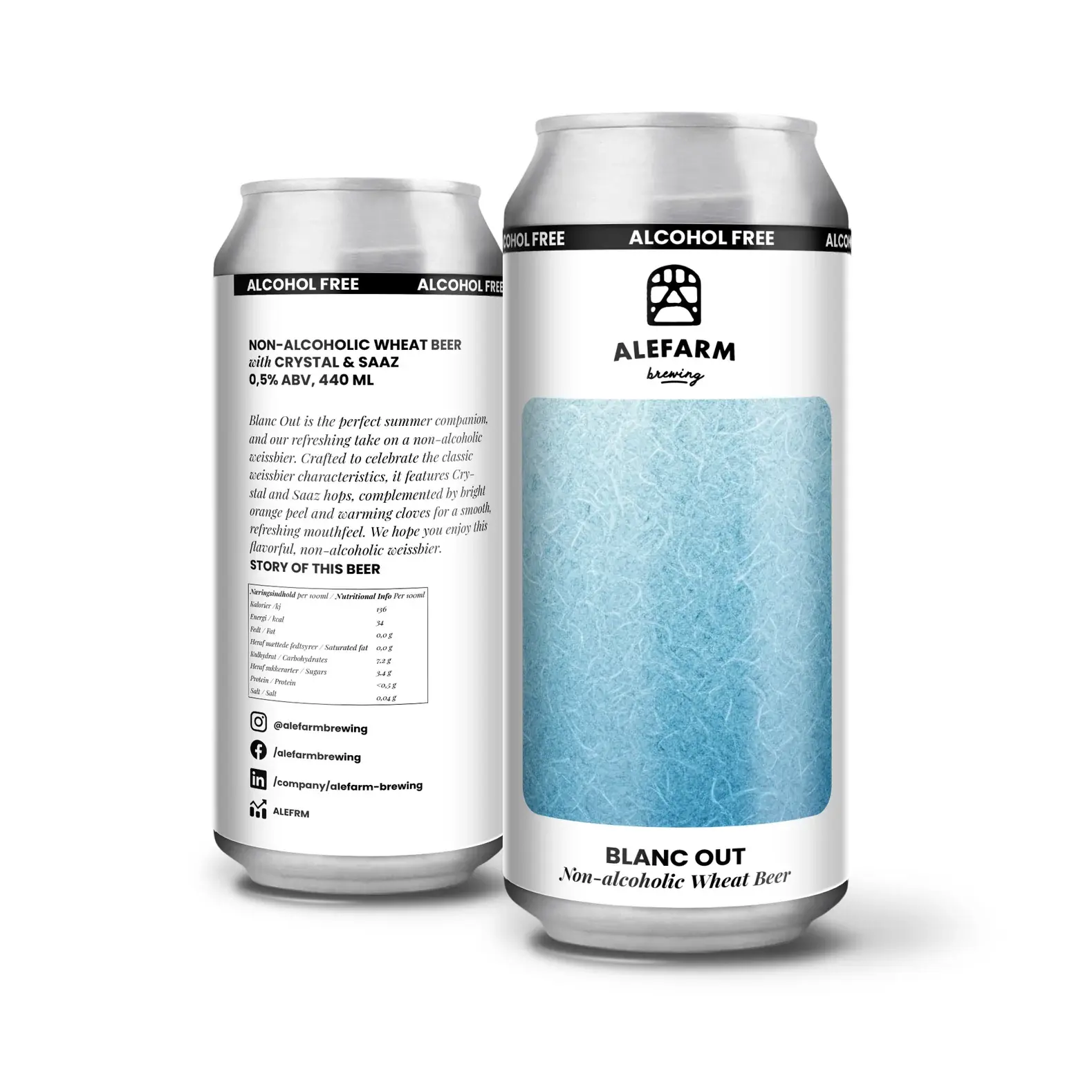 Alefarm Blanc Out (Non-alcoholic DDH IPA) 0,5% - 440ml dåse
