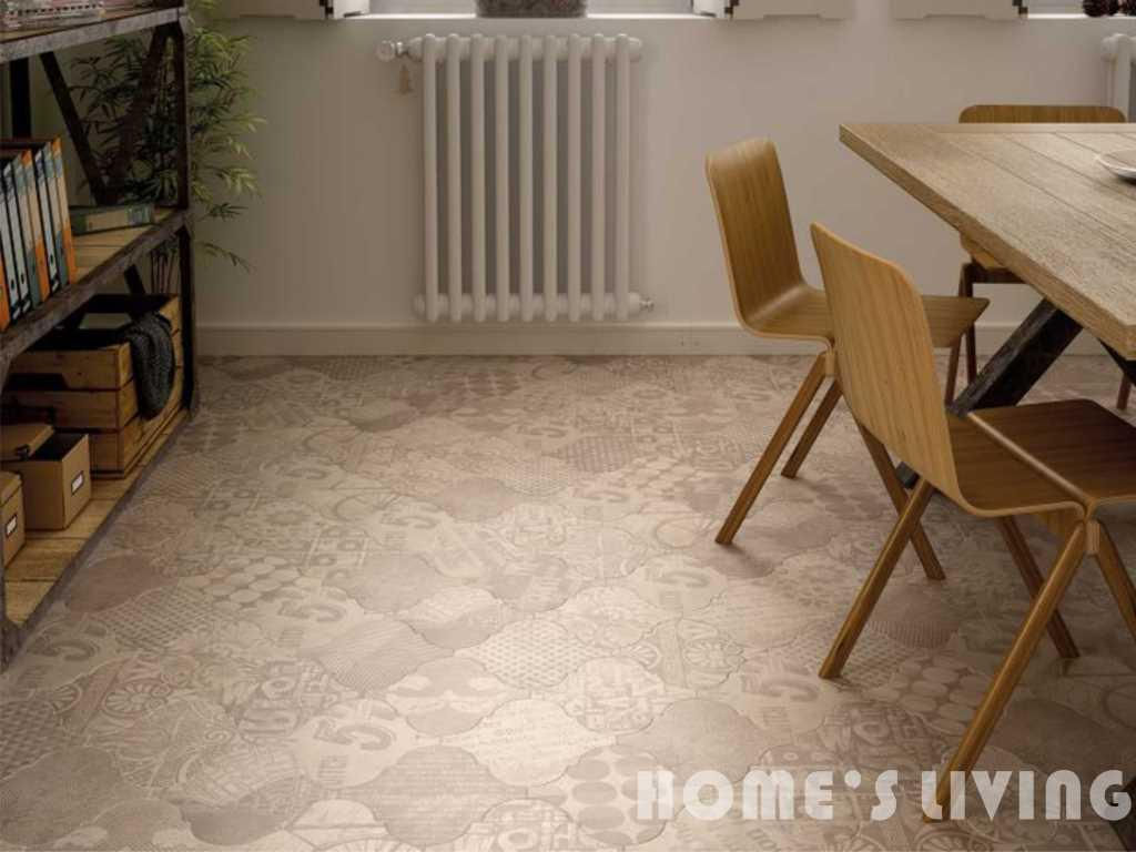 Curve 燈籠曲線花磚 米褐色系