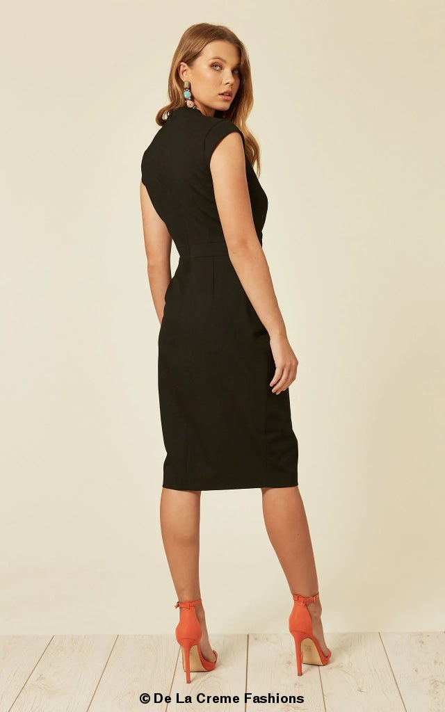 Thumbnail: THE ONYX — Deep V Wrap Dress