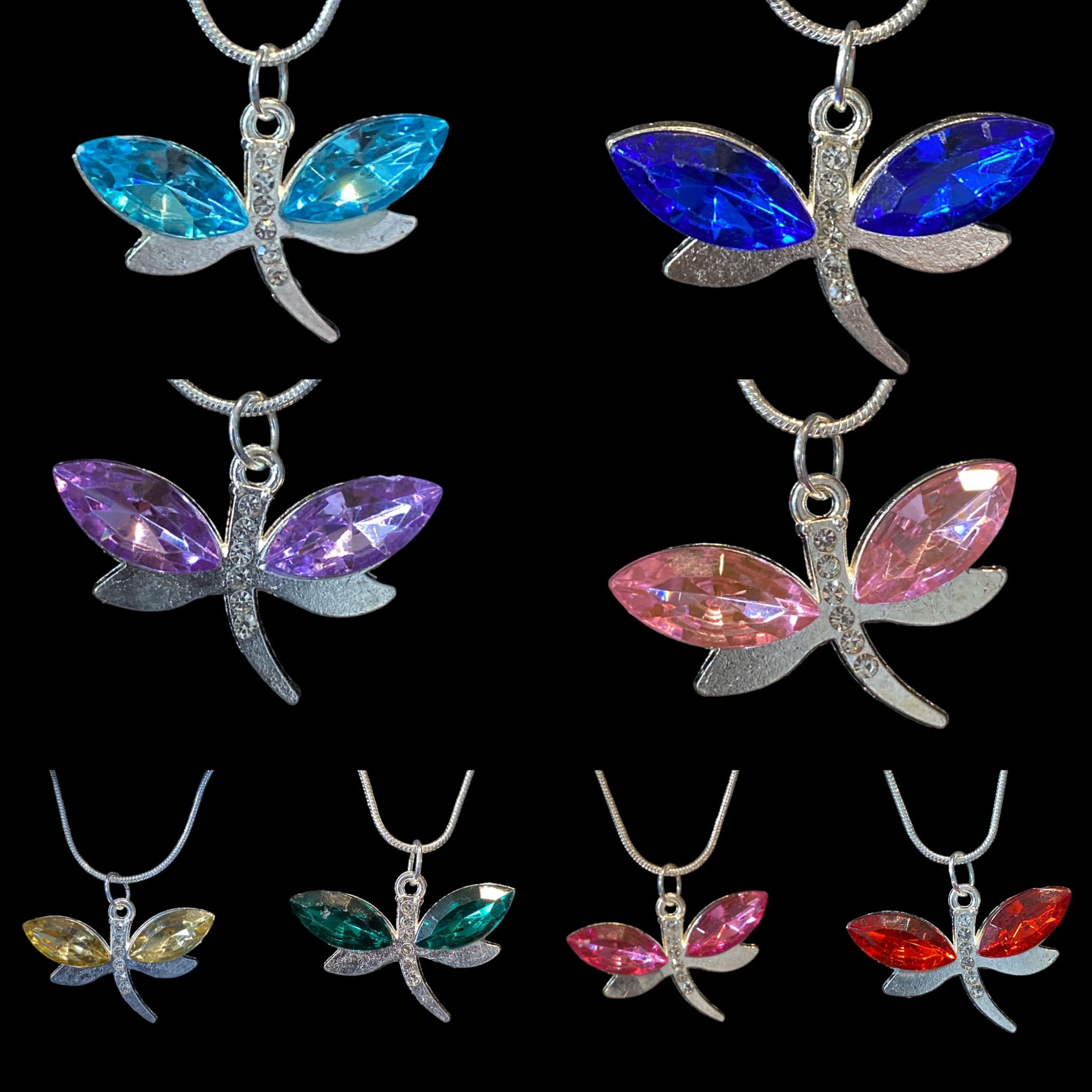 Dragonfly Rhinestone Necklaces