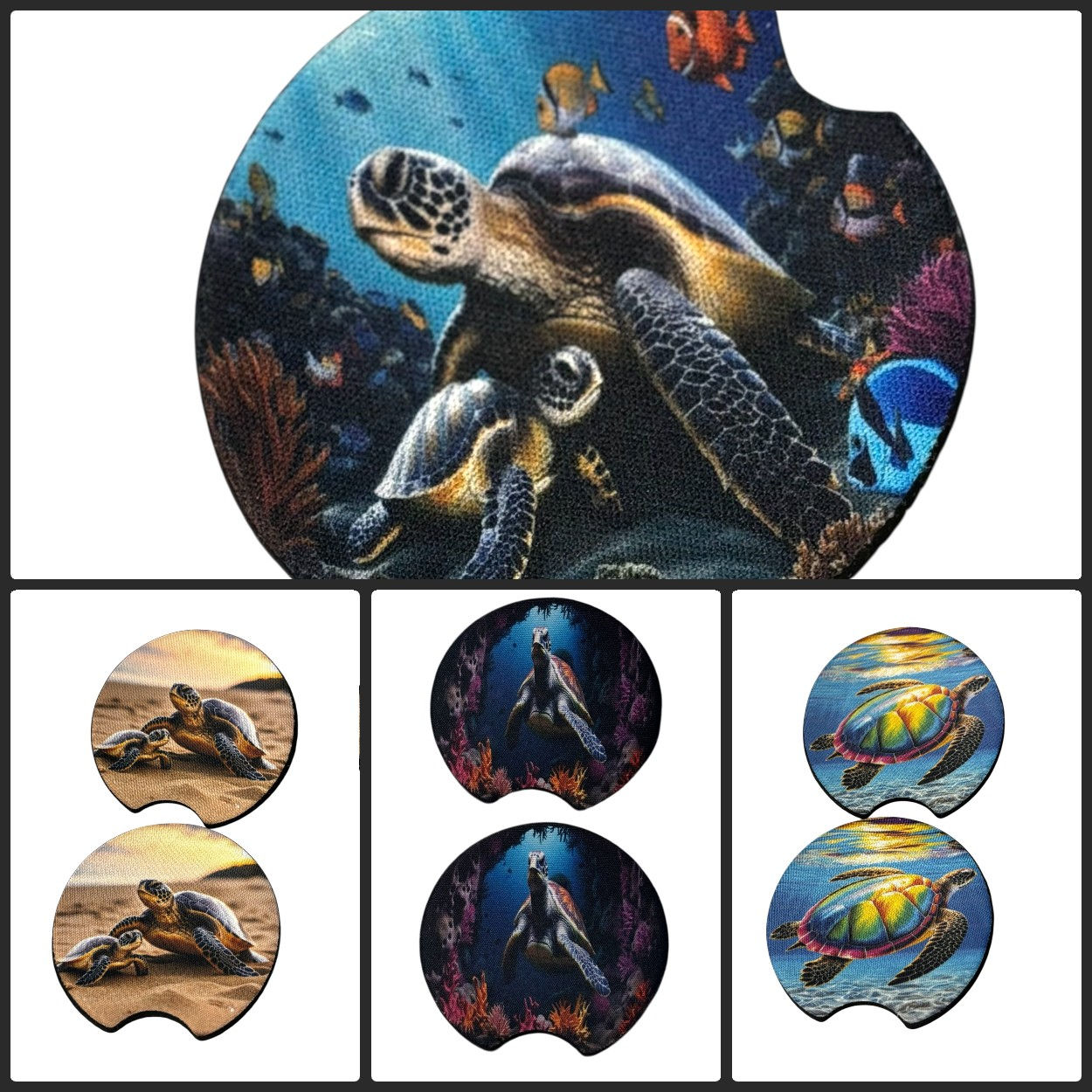 Sea Turtle Car Coasters