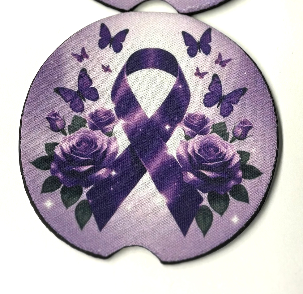Thumbnail: Awareness Ribbon Car Coasters