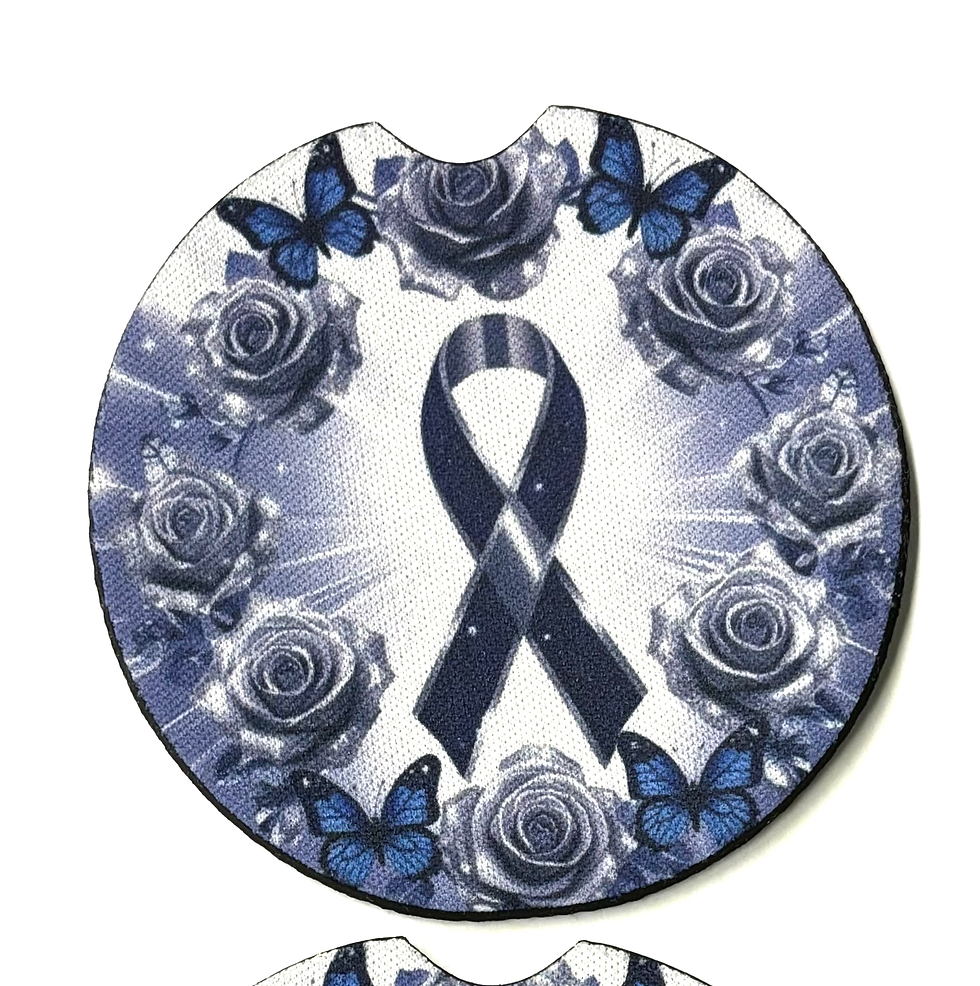 Thumbnail: Awareness Ribbon Car Coasters