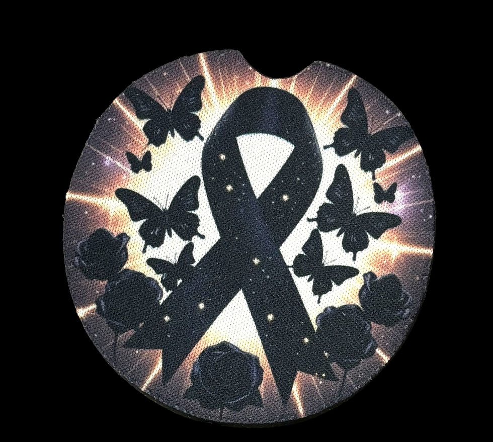 Thumbnail: Awareness Ribbon Car Coasters