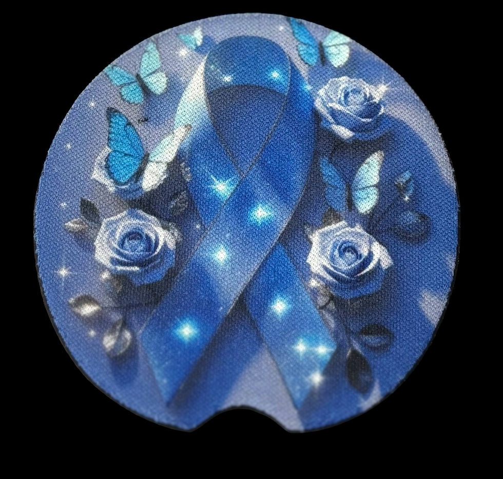 Thumbnail: Awareness Ribbon Car Coasters