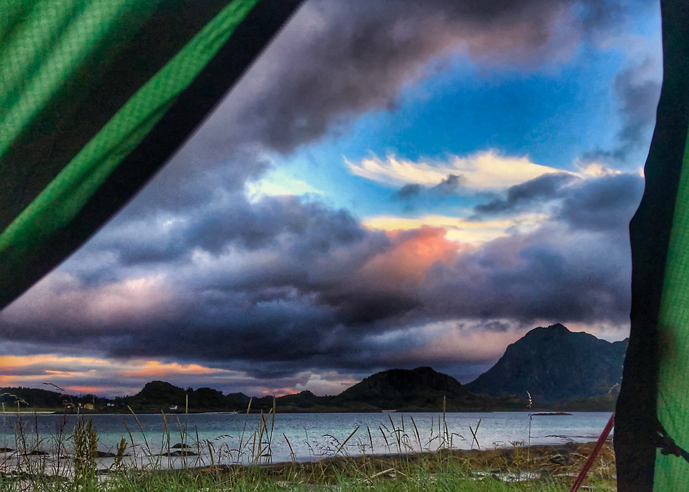 Storm receding - view from my tent