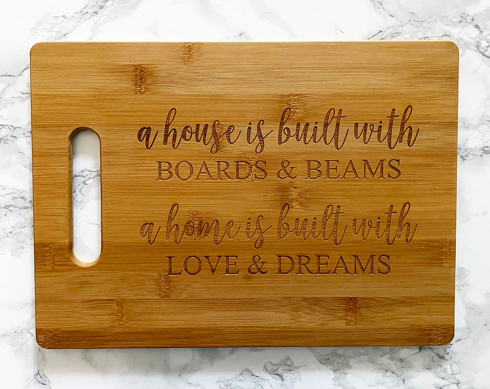 Thumbnail: A house is built with Boards & Beams cutting board