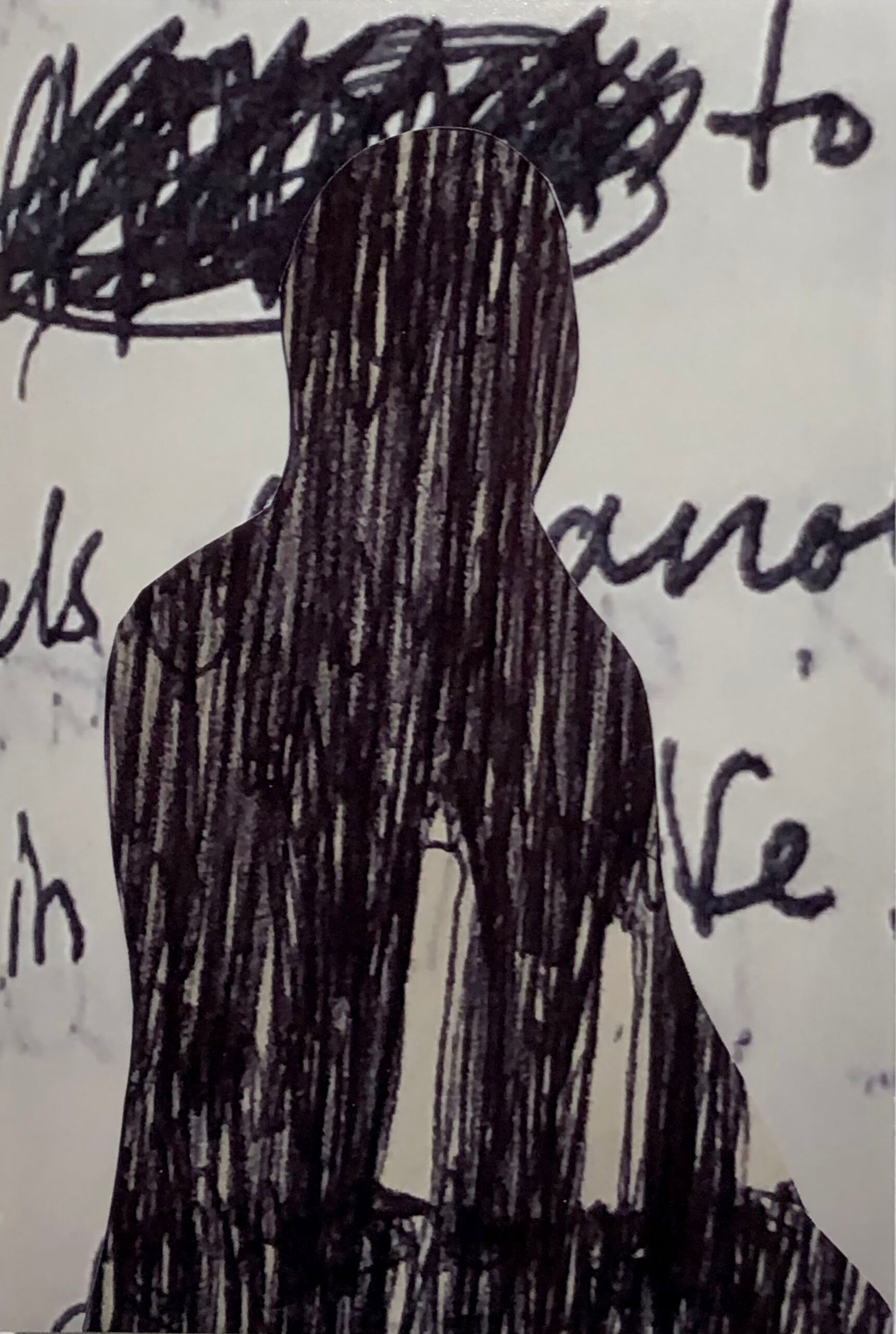 Artist: Kate McCammon, Title: Journal Portrait 29 (Scratched Out)