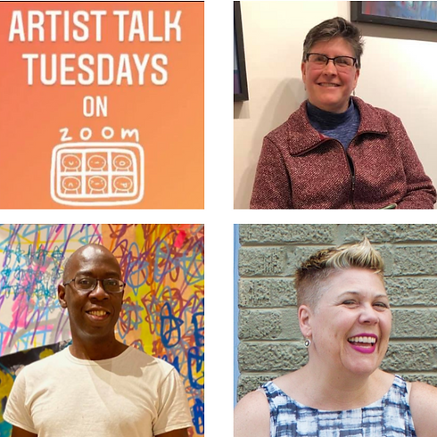 Artist Talk Tuesdays on ZOOM at 3pm: Sarah Baptist, Tim McFarlane & Teresa Shields