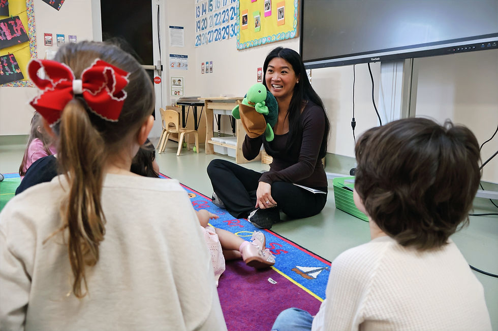Behavior therapist working with a classroom.