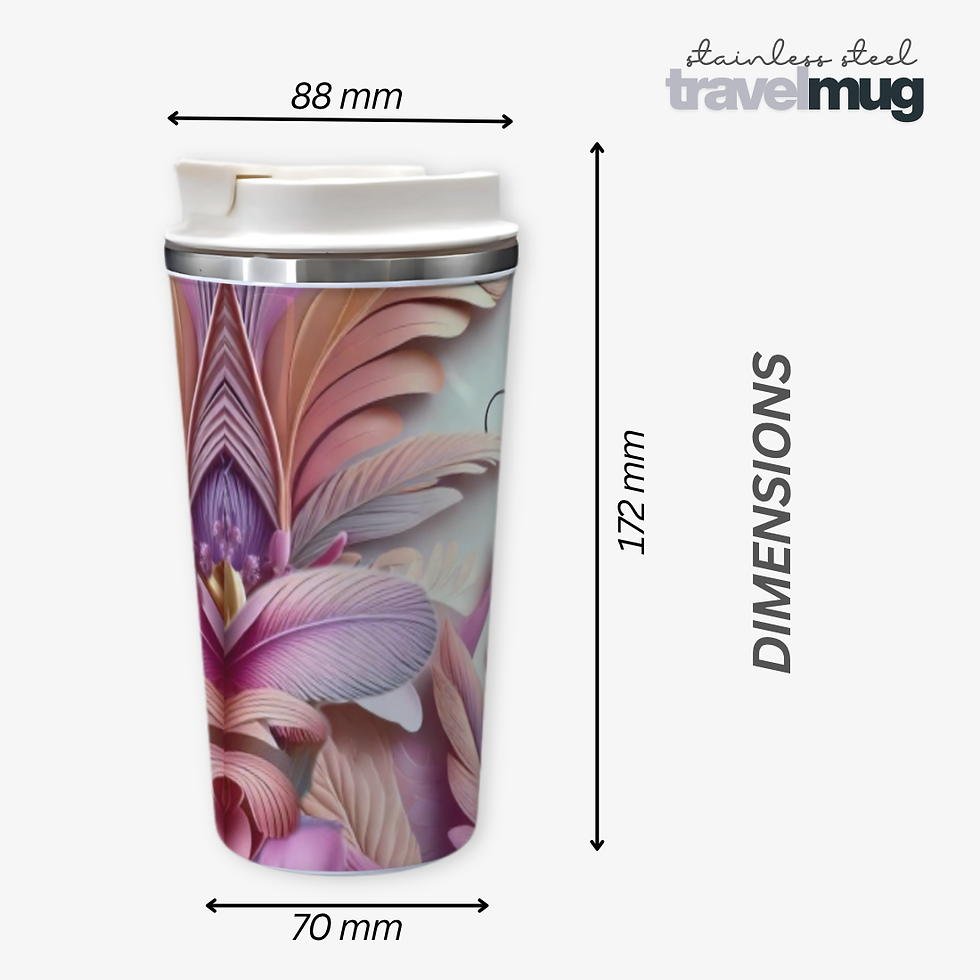 Thumbnail: Stainless Steel TRAVEL MUG - Coffee - Latte|White