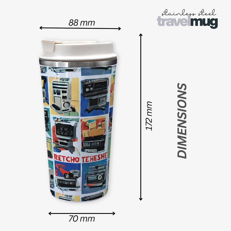 Thumbnail: Stainless Steel TRAVEL MUG - Coffee - Latte|White
