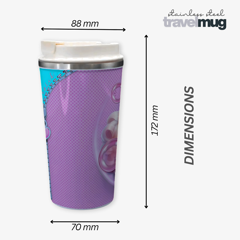Thumbnail: Stainless Steel TRAVEL MUG - Coffee - Latte|White