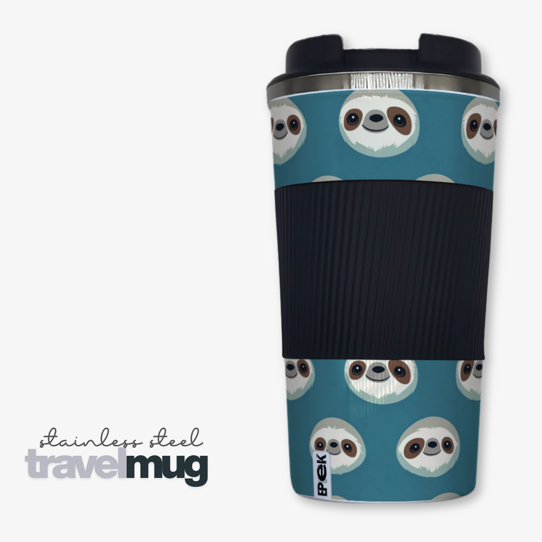 Stainless Steel TRAVEL MUG - Coffee - Cappuccino|Black