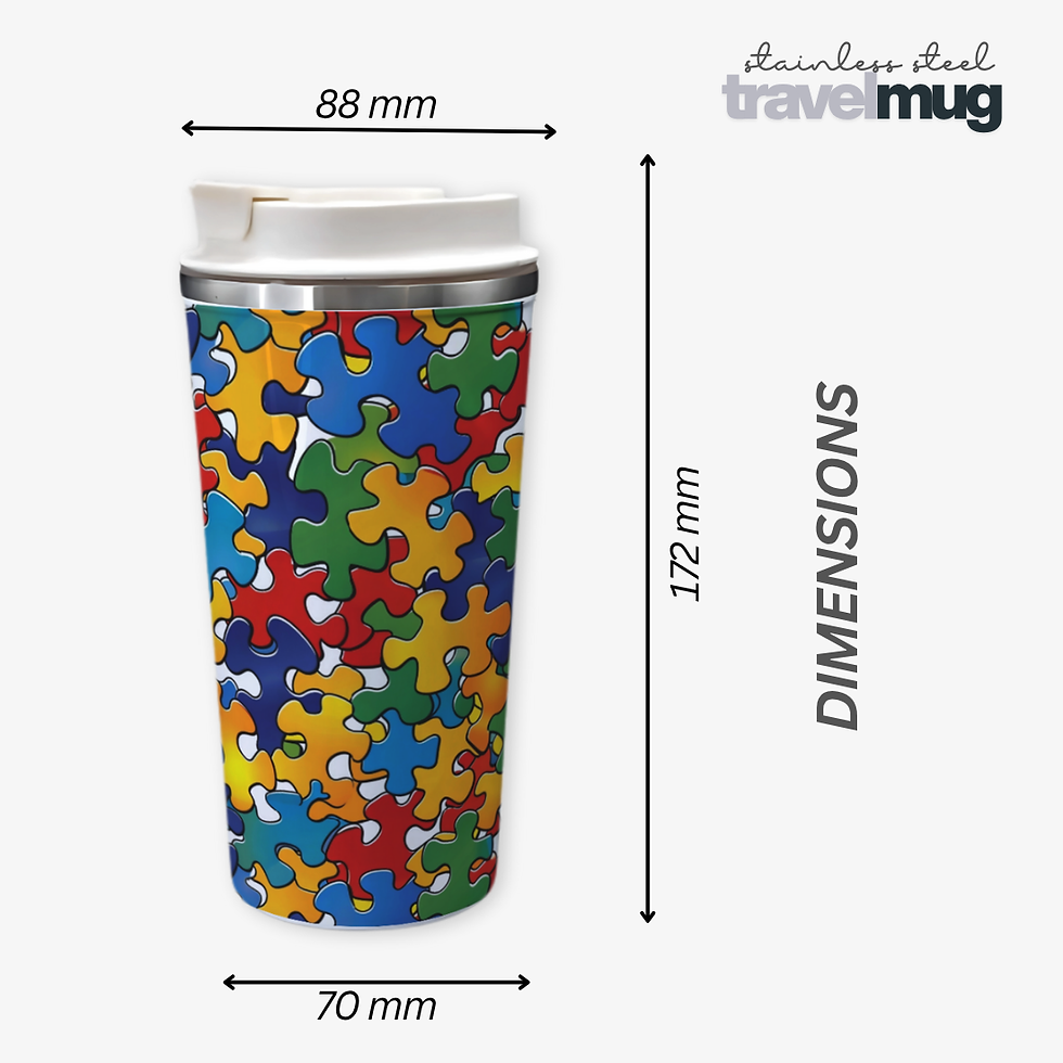 Thumbnail: Stainless Steel TRAVEL MUG - Coffee - Latte|White