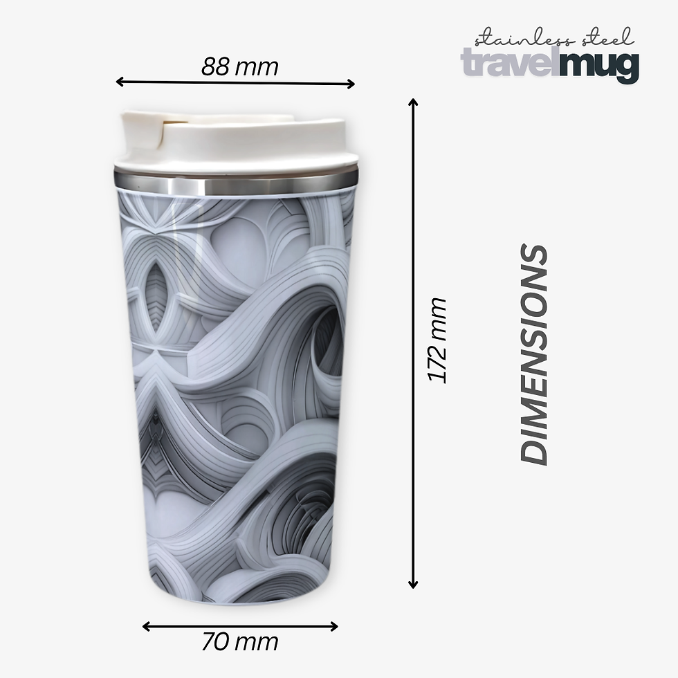 Thumbnail: Stainless Steel TRAVEL MUG - Coffee - Latte|White