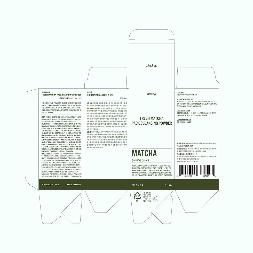 Thumbnail: [delphyr] Fresh Matcha Pack Cleansing Powder 40g