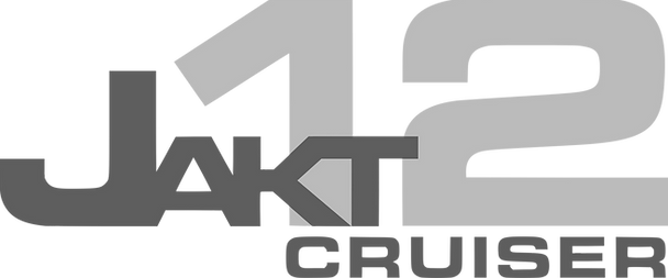 This is the logo of Jakt12-Cruiser. A modern design that follows the innovative fuel efficient game- changer  