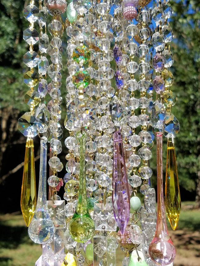 Thumbnail: Wildflowers Antique Crystal Wind Chime