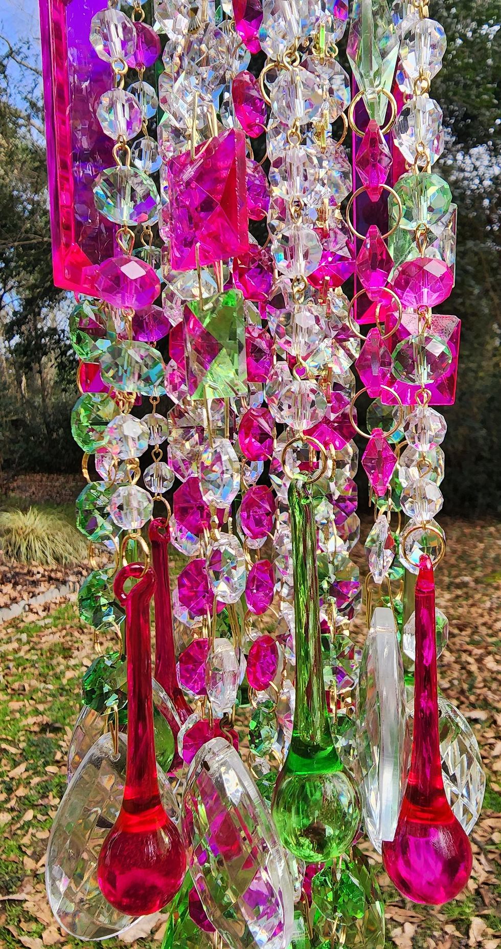 Thumbnail: Pink and Green Crystal Sun Catcher