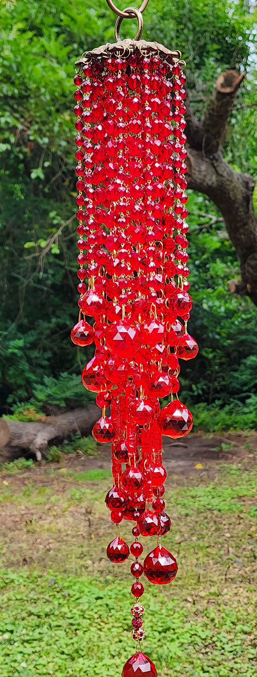 Thumbnail: Ruby Crystal Ball Sun Catcher