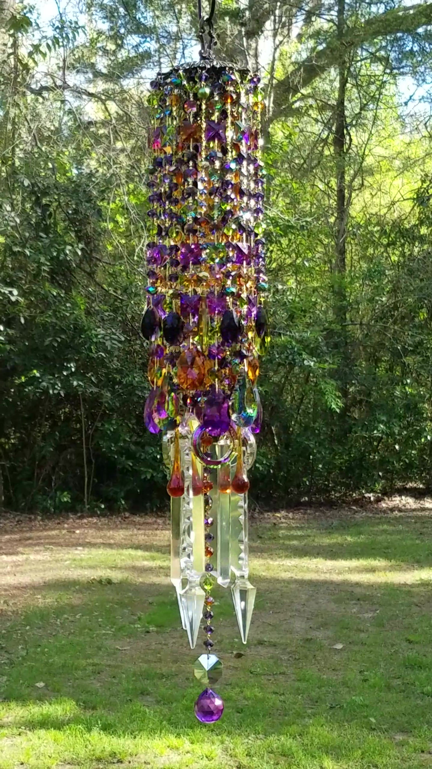 Bohemian Antique Crystal Wind Chime