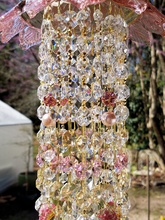 Thumbnail: Antique Venetian Glass Crystal Wind Chime