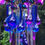 Thumbnail: Metallic Dark Blue and Purple Vintage Crystal Wind Chime