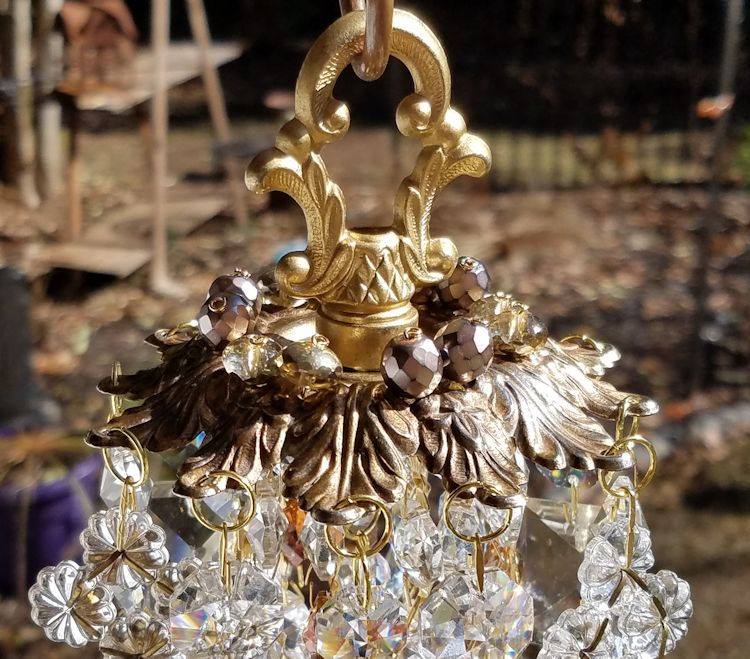 Thumbnail: Golden Sunshine Antique Crystal Wind Chime