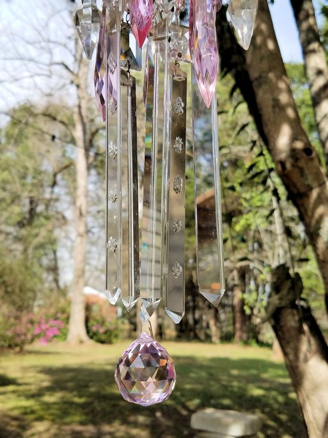 Thumbnail: Pink Antique Crystal Wind Chime