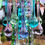 Thumbnail: Vintage Flowers Pastels Antique Crystal Wind Chime