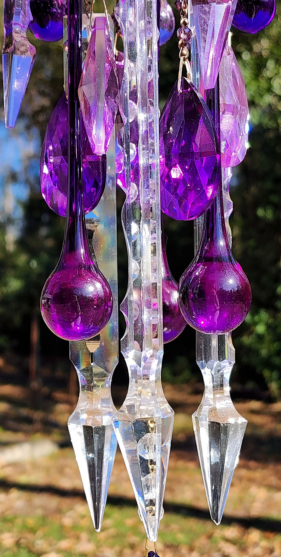 Thumbnail: Purple and Violet Antique Crystal Wind Chime