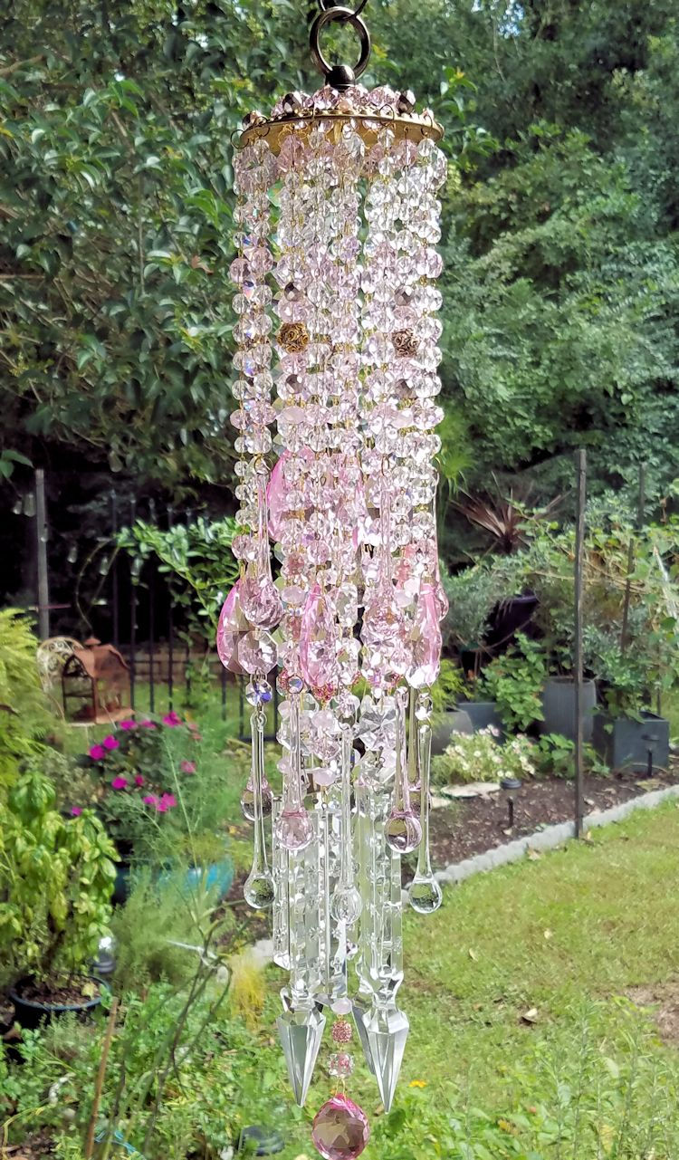 Thumbnail: Pink Antique Crystal Wind Chime