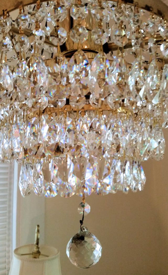 Thumbnail: Antique Crystal Empire Chandelier