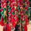 Thumbnail: Crimson, Emerald, and Gold Antique Crystal Wind Chime