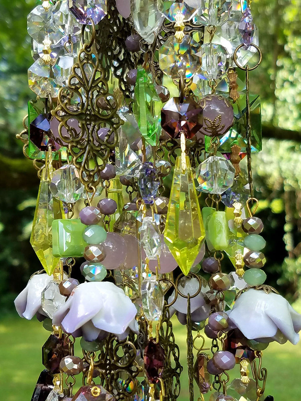 Thumbnail: Victorian Style Antique Crystal Wind Chime