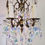Thumbnail: Antique Petite Crystal and Brass Chandelier