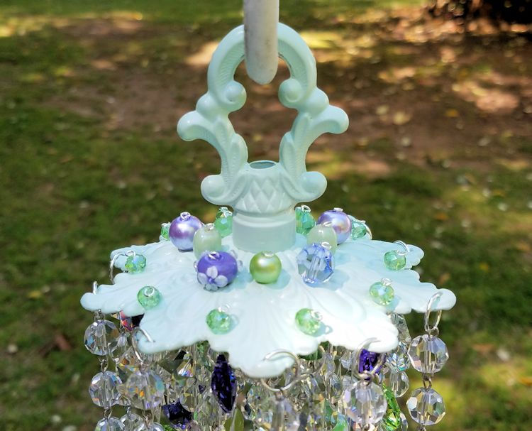 Thumbnail: Violet and Green Antique Crystal Wind Chime