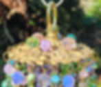 Thumbnail: Pastels Antique Crystal Wind Chime with Vintage Porcelain Roses