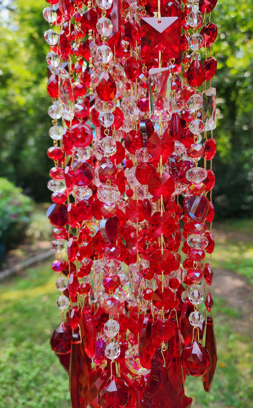 Thumbnail: Sizzling Red Antique Crystal Wind Chime