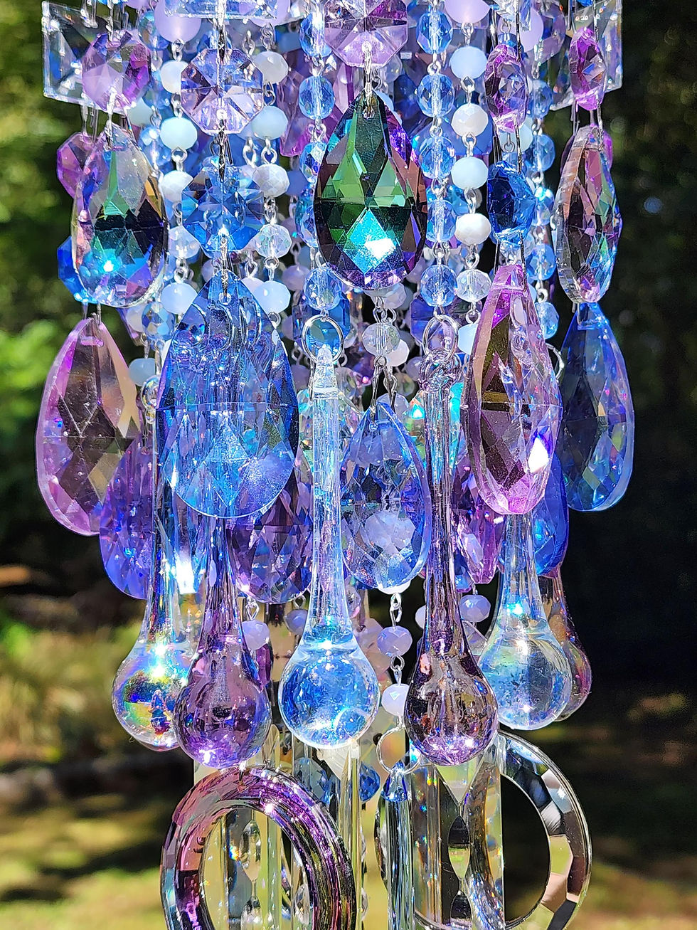 Thumbnail: Lilac and Blue Antique Crystal Wind Chime