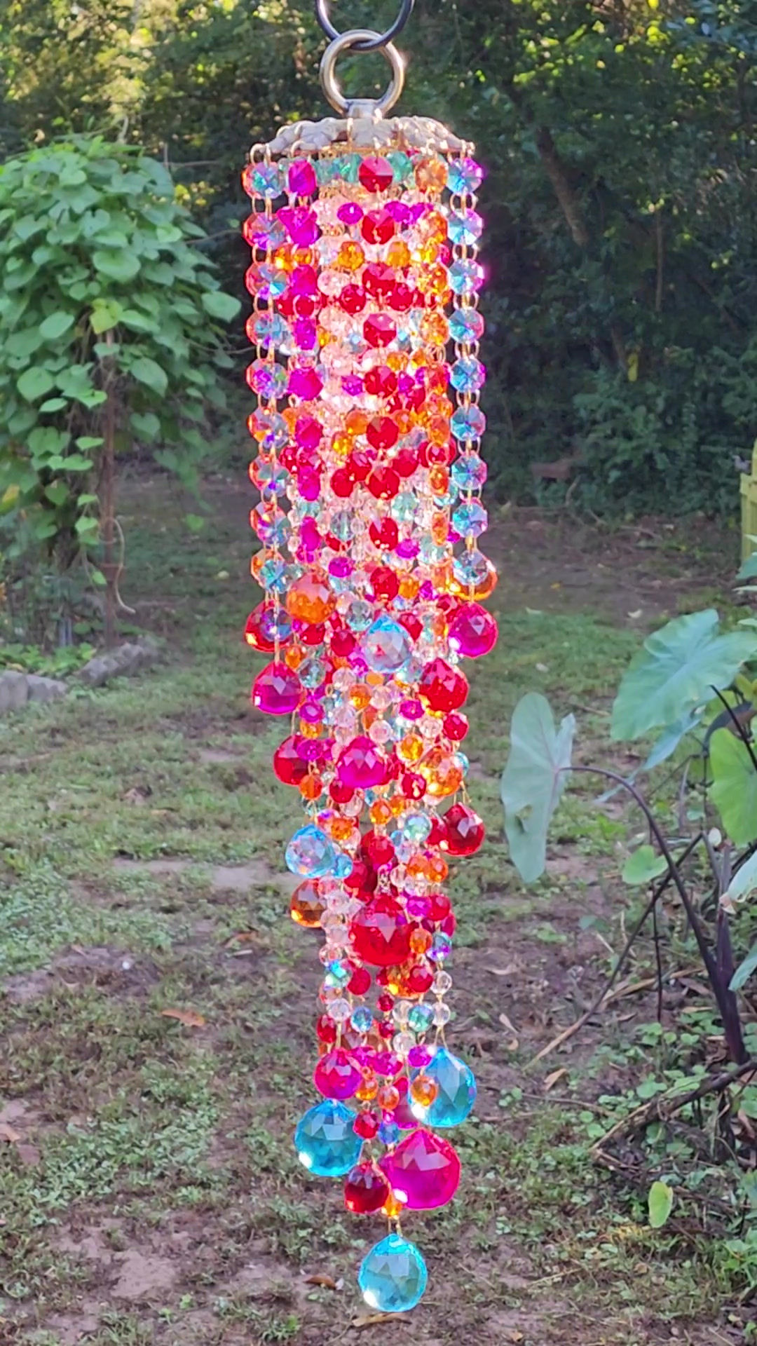 Vibrant Multicolor Crystal Ball Sun Catcher