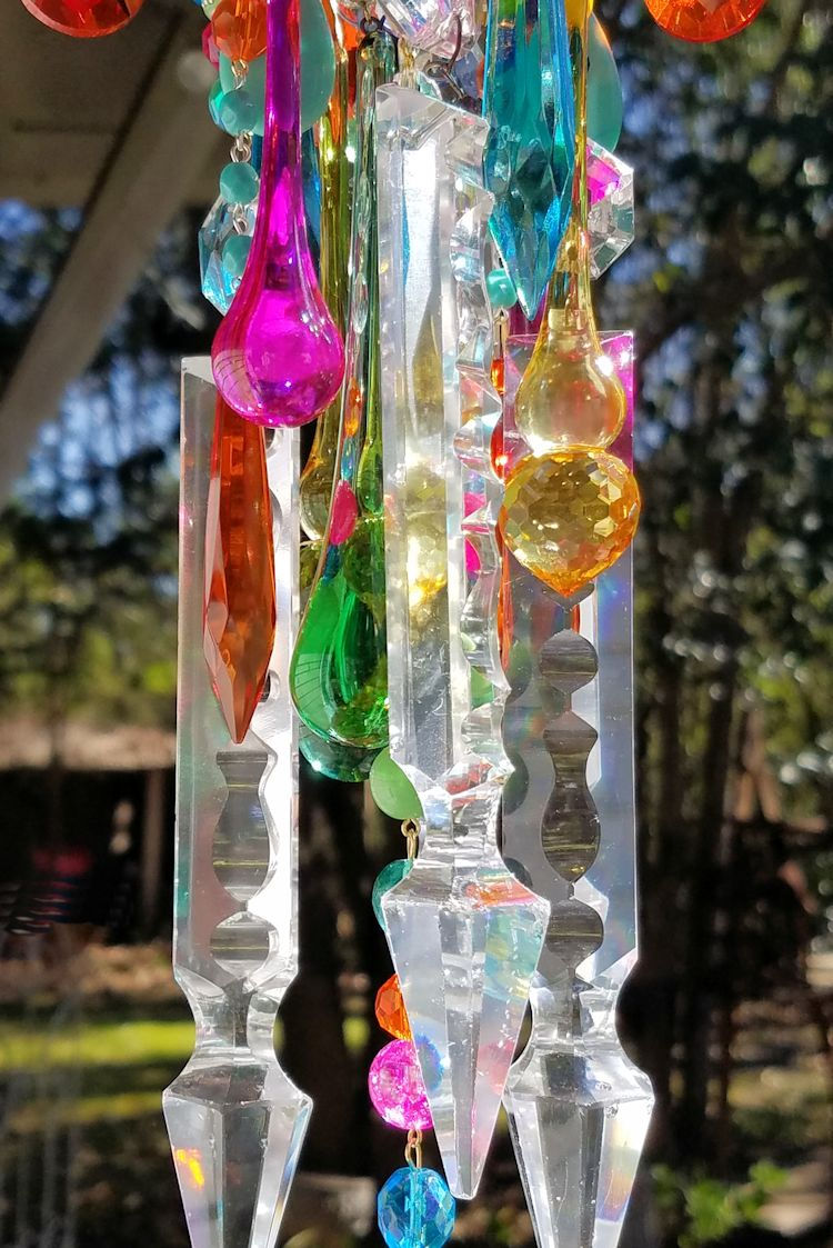 Thumbnail: Multi Color Antique Crystal Wind Chime