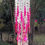 Thumbnail: Hot Pink Waterfall Antique Crystal Wind Chime