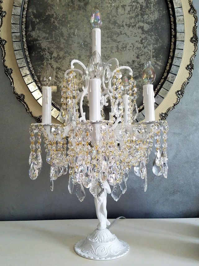 Thumbnail: Antique Six Light Cherub Candelabra