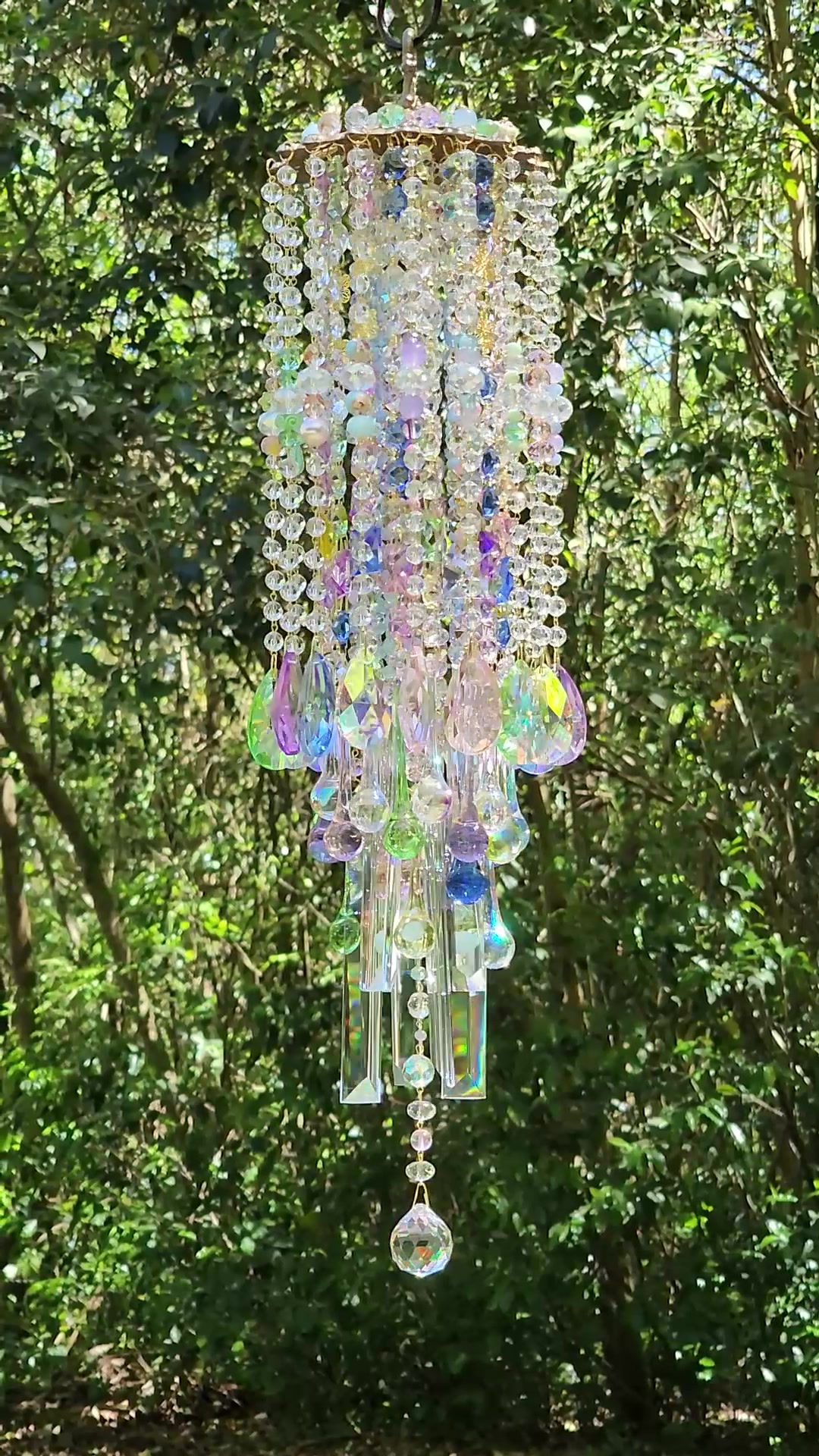 Pastels Antique Crystal Wind Chime