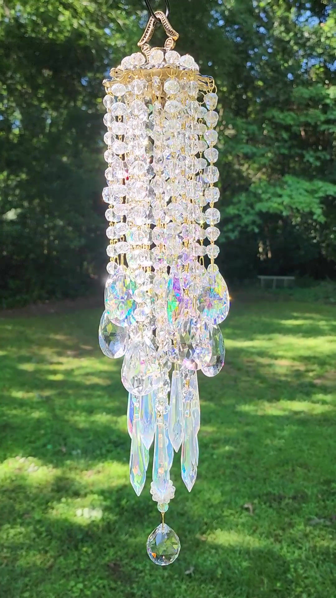 Aurora Borealis Crystal Sun Catcher